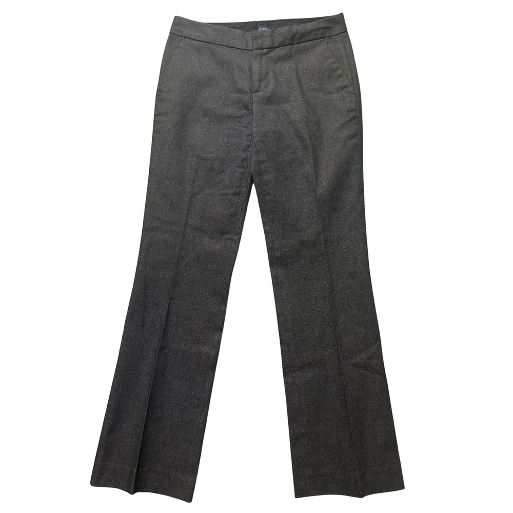 Vintage GAP Women's Gray Sparkle Bootcut Dress Pants Size 1 low rise‎ preppy